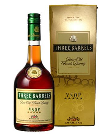 Three Barrels VSOP Brandy 70cl